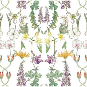 Katie Kime Versailles Traditional Floral Botanical Custom Twill Fabric 1.75 Yds